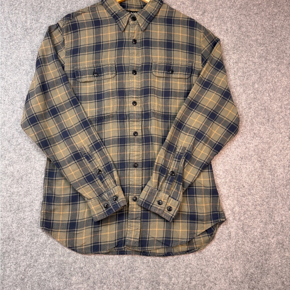 Filson Navy and Beige Plaid Casual Shirt